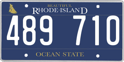 RI license plate 489710