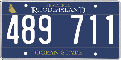 RI license plate 489711