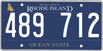RI license plate 489712