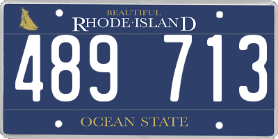 RI license plate 489713