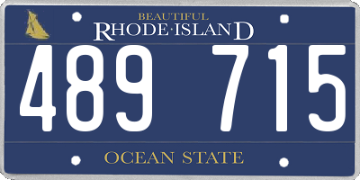 RI license plate 489715