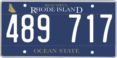 RI license plate 489717