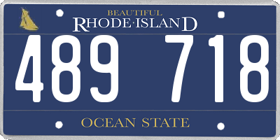RI license plate 489718