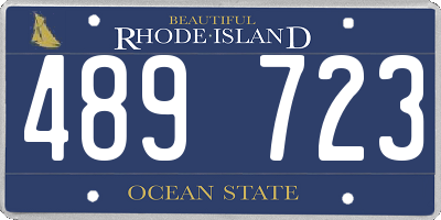 RI license plate 489723