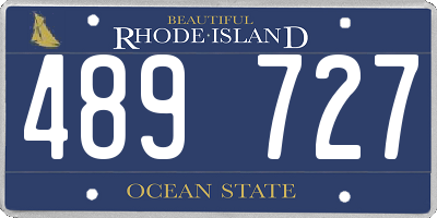 RI license plate 489727