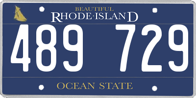 RI license plate 489729