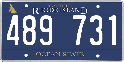 RI license plate 489731