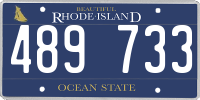 RI license plate 489733