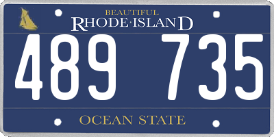 RI license plate 489735