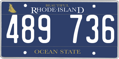 RI license plate 489736