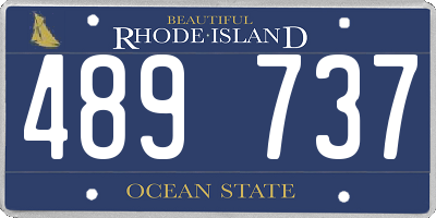 RI license plate 489737