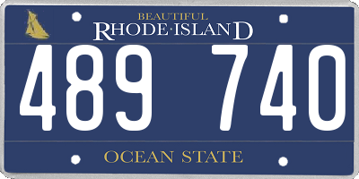 RI license plate 489740