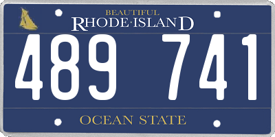 RI license plate 489741