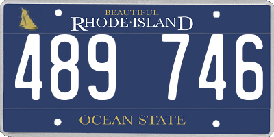 RI license plate 489746