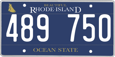 RI license plate 489750