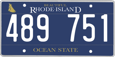 RI license plate 489751