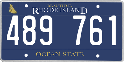 RI license plate 489761