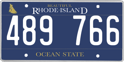 RI license plate 489766