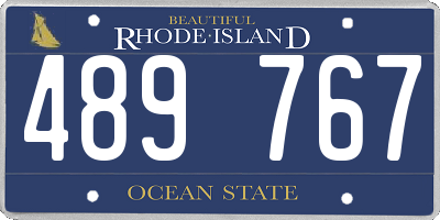 RI license plate 489767