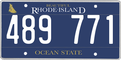 RI license plate 489771