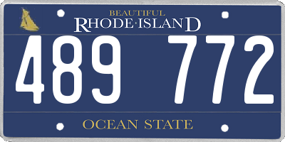 RI license plate 489772