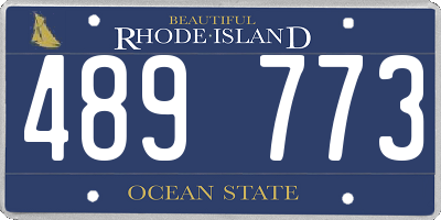 RI license plate 489773