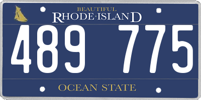 RI license plate 489775
