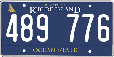 RI license plate 489776