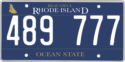 RI license plate 489777