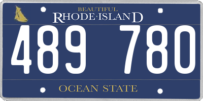 RI license plate 489780