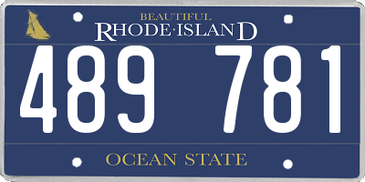 RI license plate 489781
