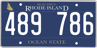 RI license plate 489786