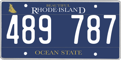 RI license plate 489787