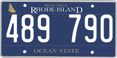 RI license plate 489790
