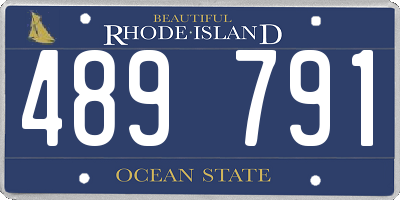 RI license plate 489791
