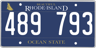 RI license plate 489793