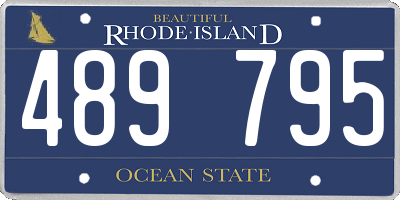 RI license plate 489795