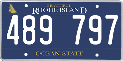 RI license plate 489797