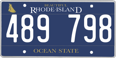 RI license plate 489798