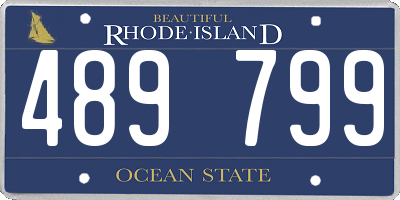 RI license plate 489799