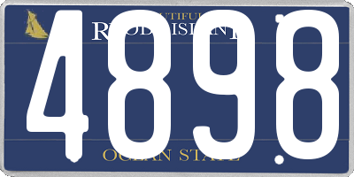 RI license plate 4898