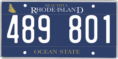 RI license plate 489801