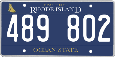 RI license plate 489802