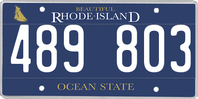 RI license plate 489803