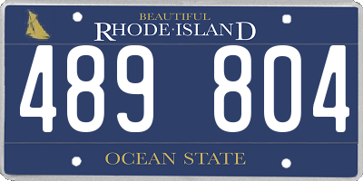 RI license plate 489804