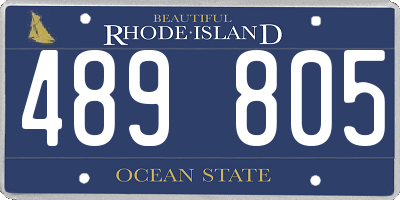 RI license plate 489805