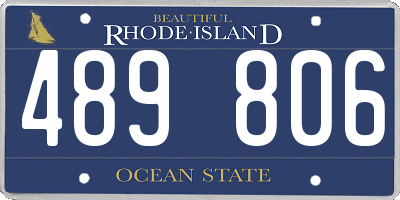 RI license plate 489806