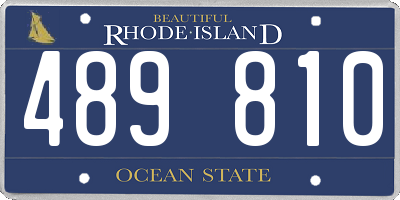 RI license plate 489810