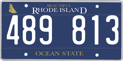 RI license plate 489813