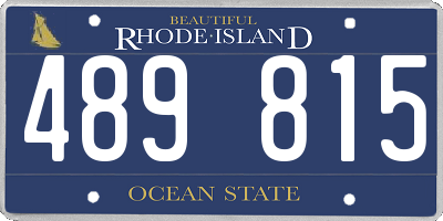 RI license plate 489815